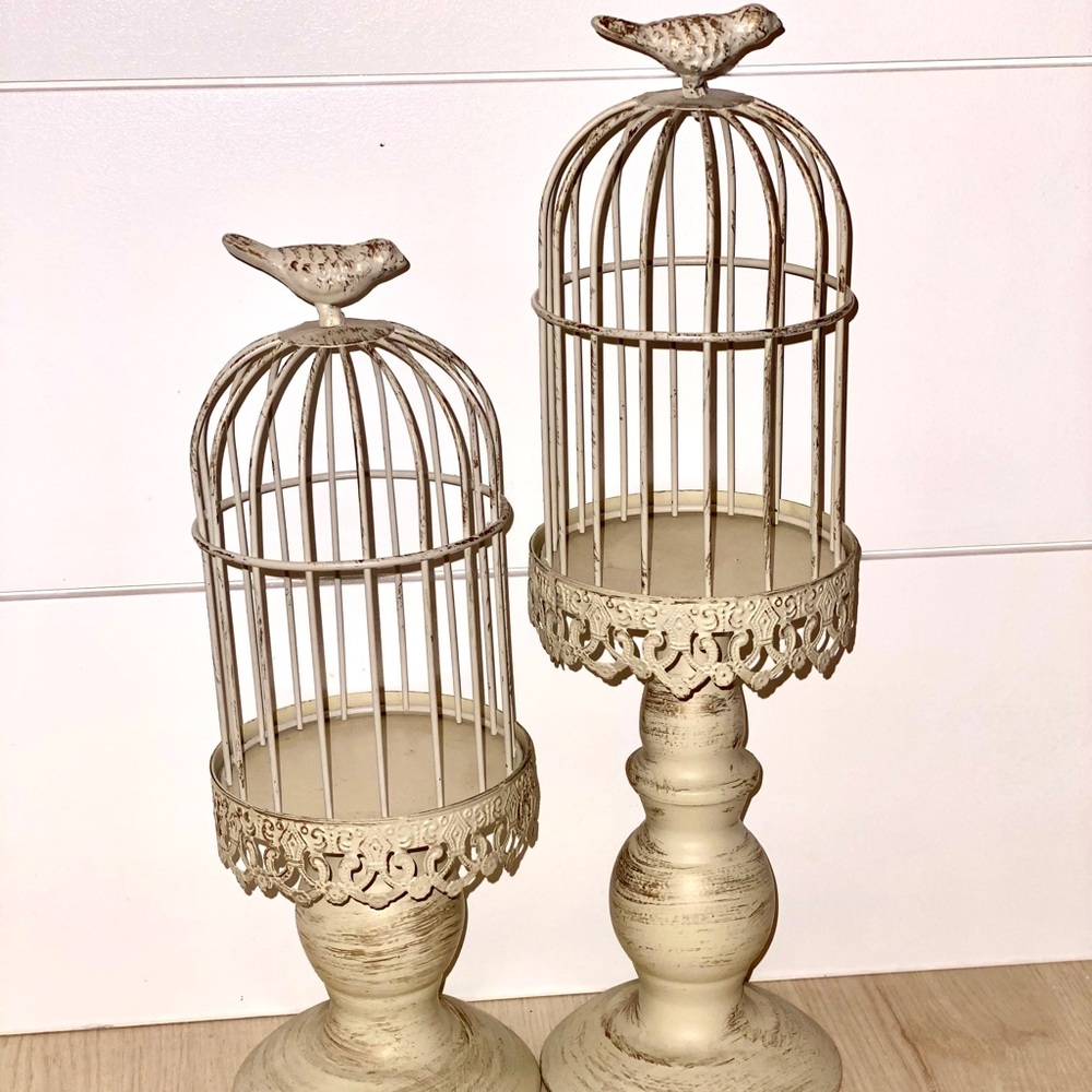 Rustic Farmhouse Accent Decor Bird Cages